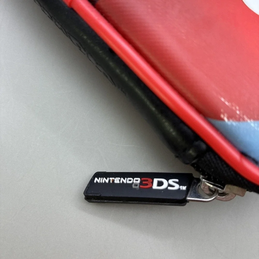 Nintendo 3DS Super Mario Hard Shell Carrying Case Black Red Travel Pouch